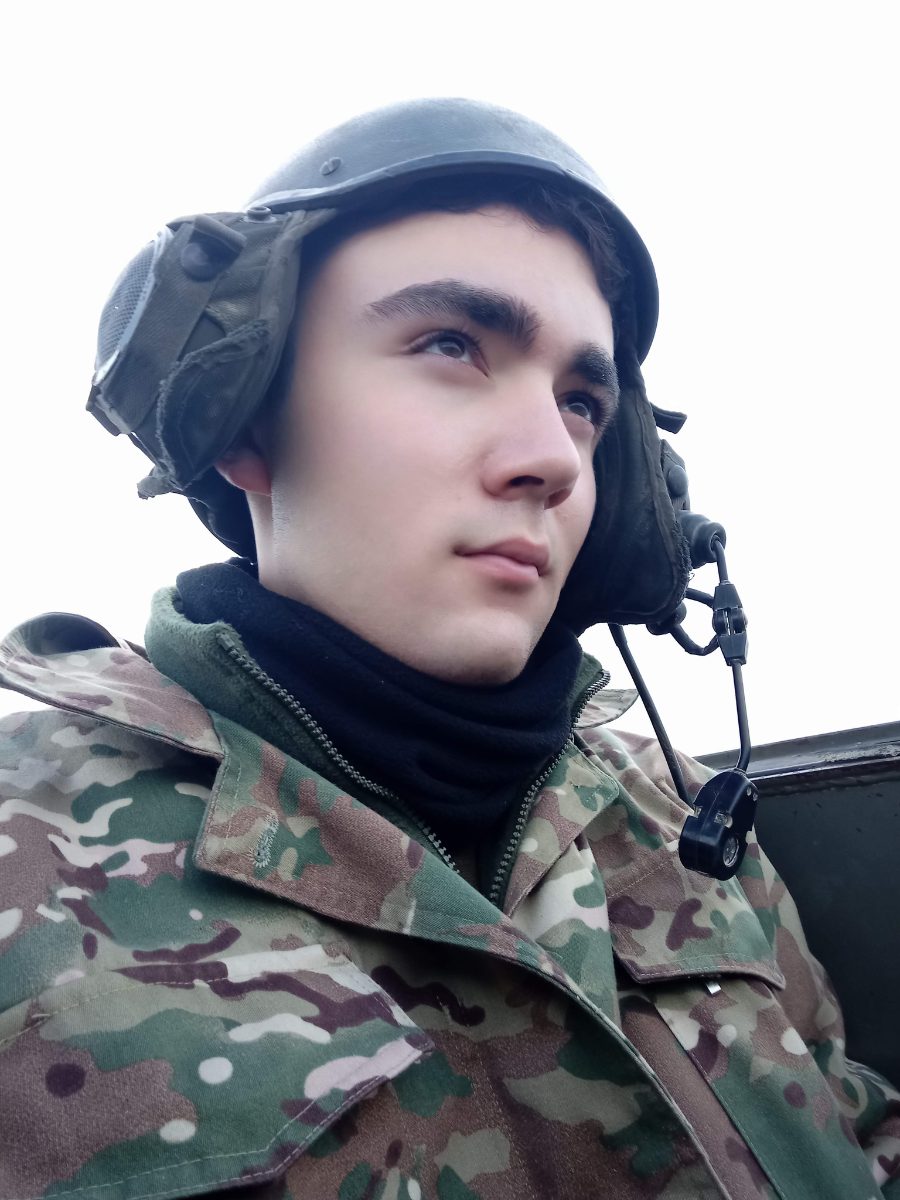 Alex C. Christou in uniform during national service, Greek Cypriot National Guard